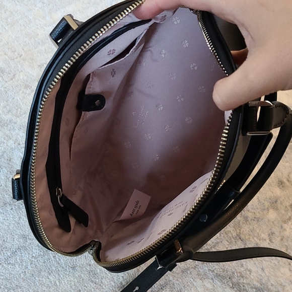 Kate Spade Large Sylvia Dome Satchel Black Leather - Picture 10 of 10